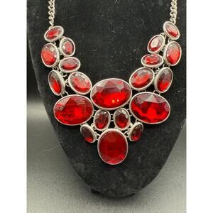 1946 Red Gem Statement Necklace